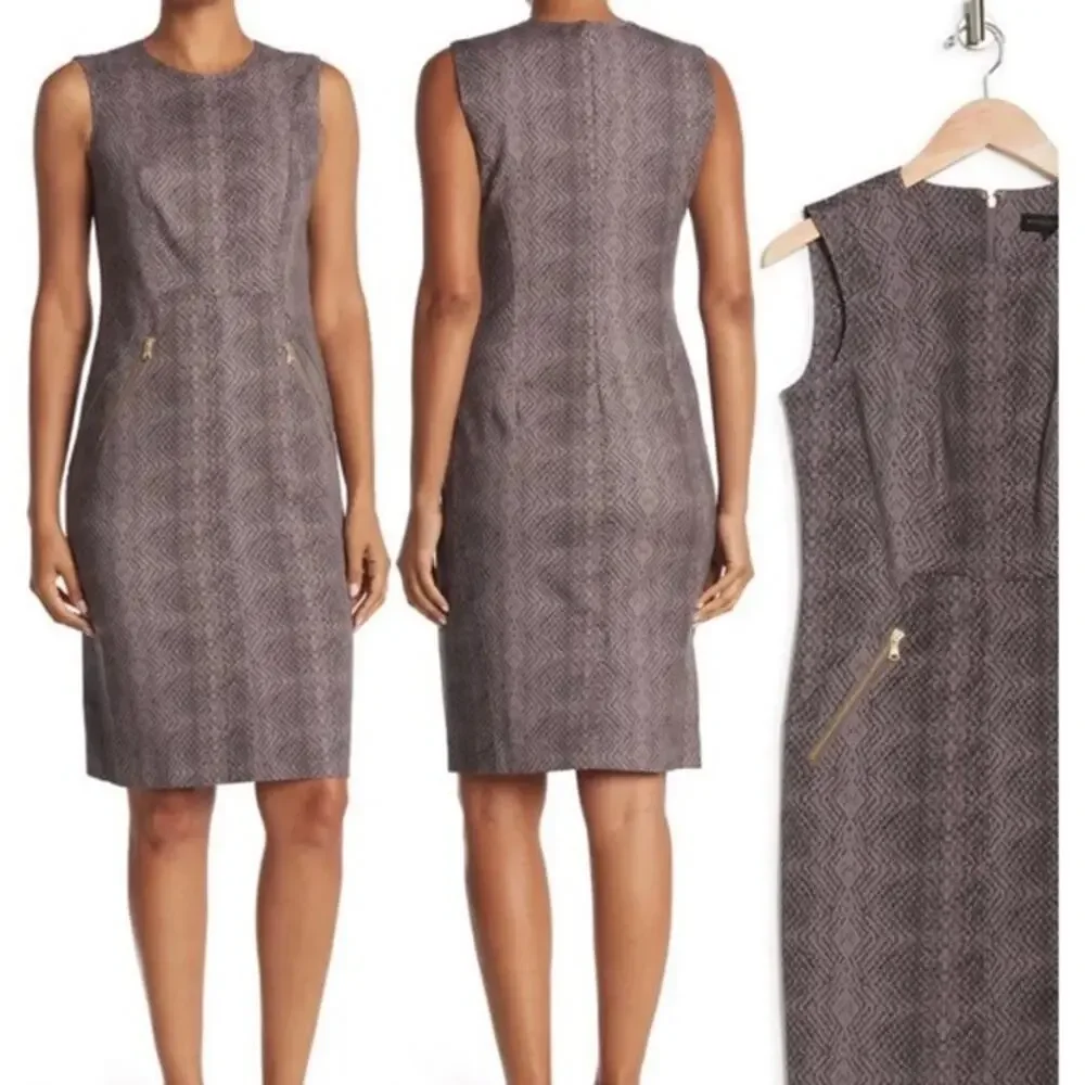 Donna Karan New York Dress, Sheath Snake Print, Women's Size 14 - Picture 4 of 8